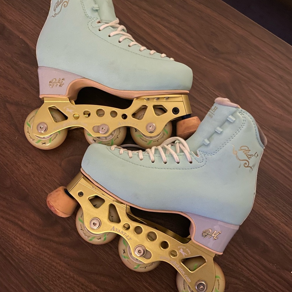 Gold & Mint Inline "Off-ice" Roller Blades